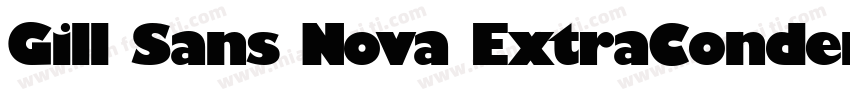 Gill Sans Nova ExtraCondensed Bold字体转换